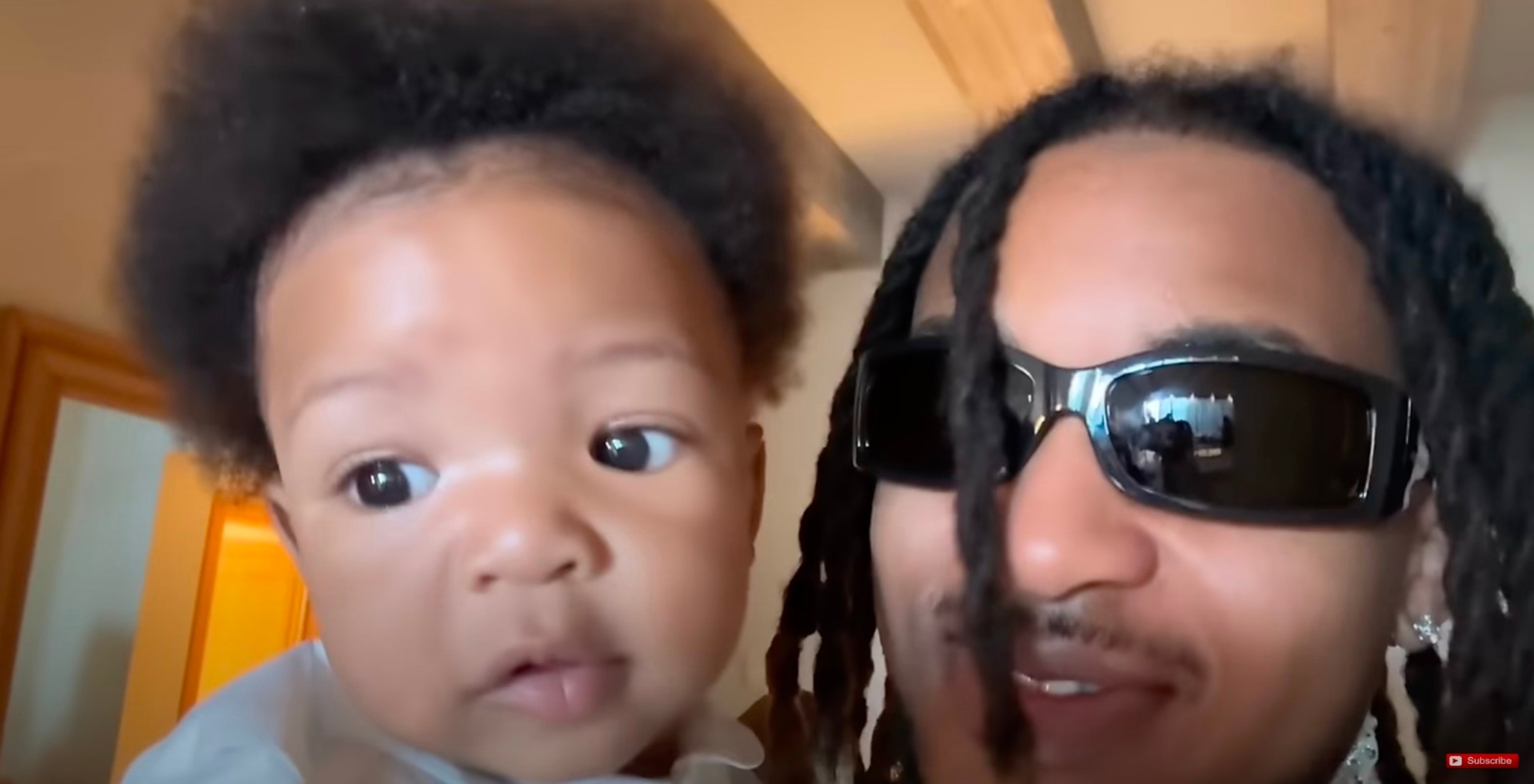 PHOTO: Rapper DDG and son Halo appear in this screengrab from a video DDG shared on YouTube called, "Finally Revealing My Son's Face After 6 Months!"