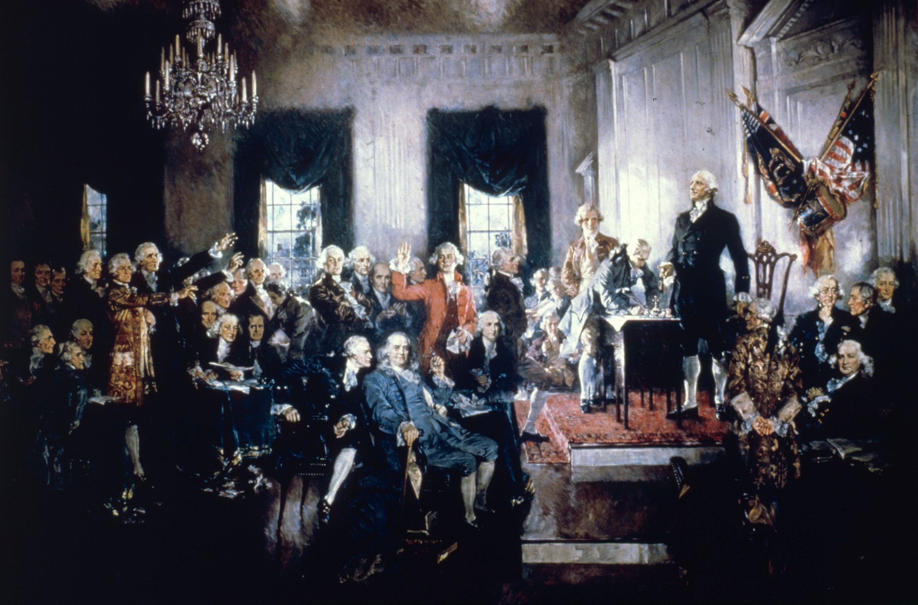 PHOTO: Signing of the Constitution of the USA. 1787.